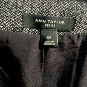 Ann Taylor black and white suit